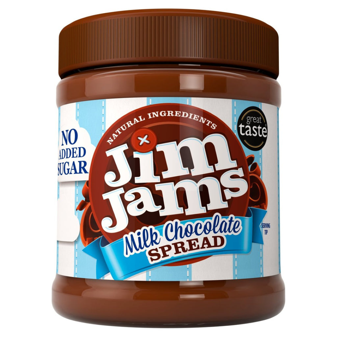 JIMJAMS NO ADDED SUGAR MILK CHOCOLATE SPREAD 350G